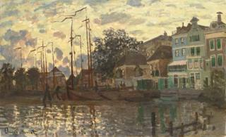 Claude Monet - Le Dam à Zaandam, le soir