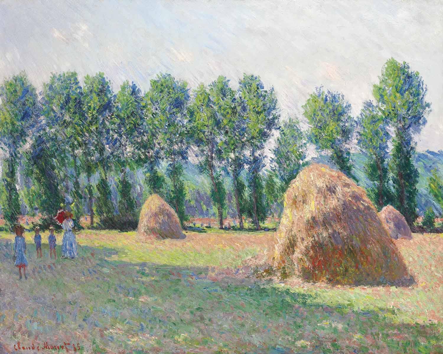 Claude Monet - Les meules à   Giverny