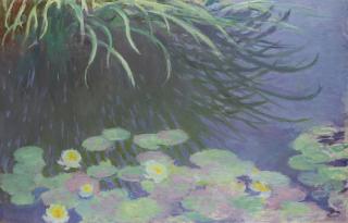Claude Monet - Nymphéas Avec Reflets De Hautes Herbes