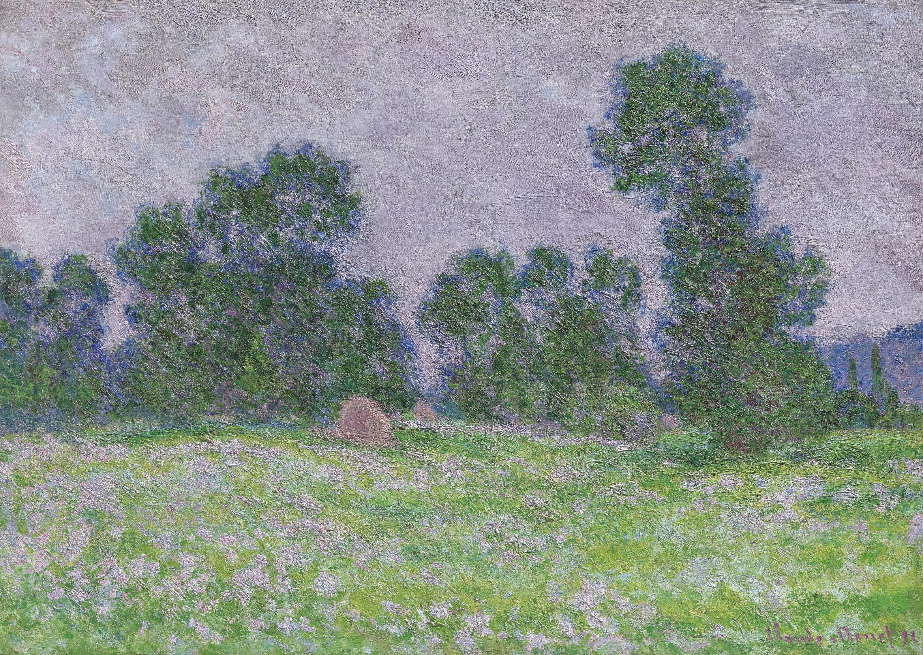 Claude Monet - Prairie fleurie à Giverny