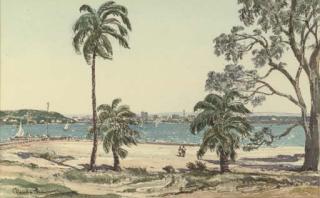 Claude Muncaster - View of Perth from Dalkeith