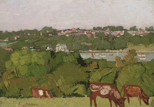 Claude Rogers - St. Helens, Isle of Wight; and a pastel by the same hand
