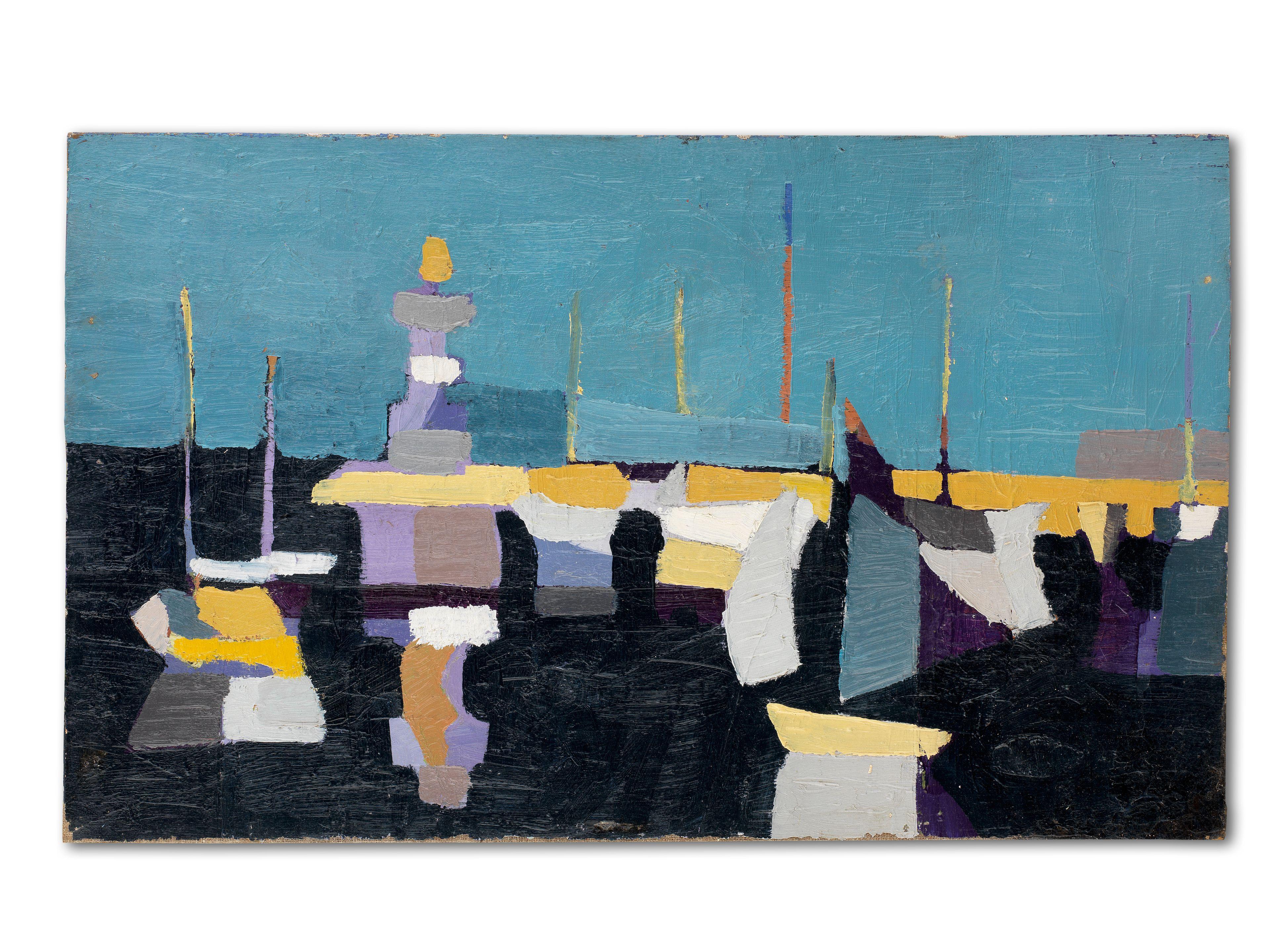 Claude Venard - Bateaux, circa 1950