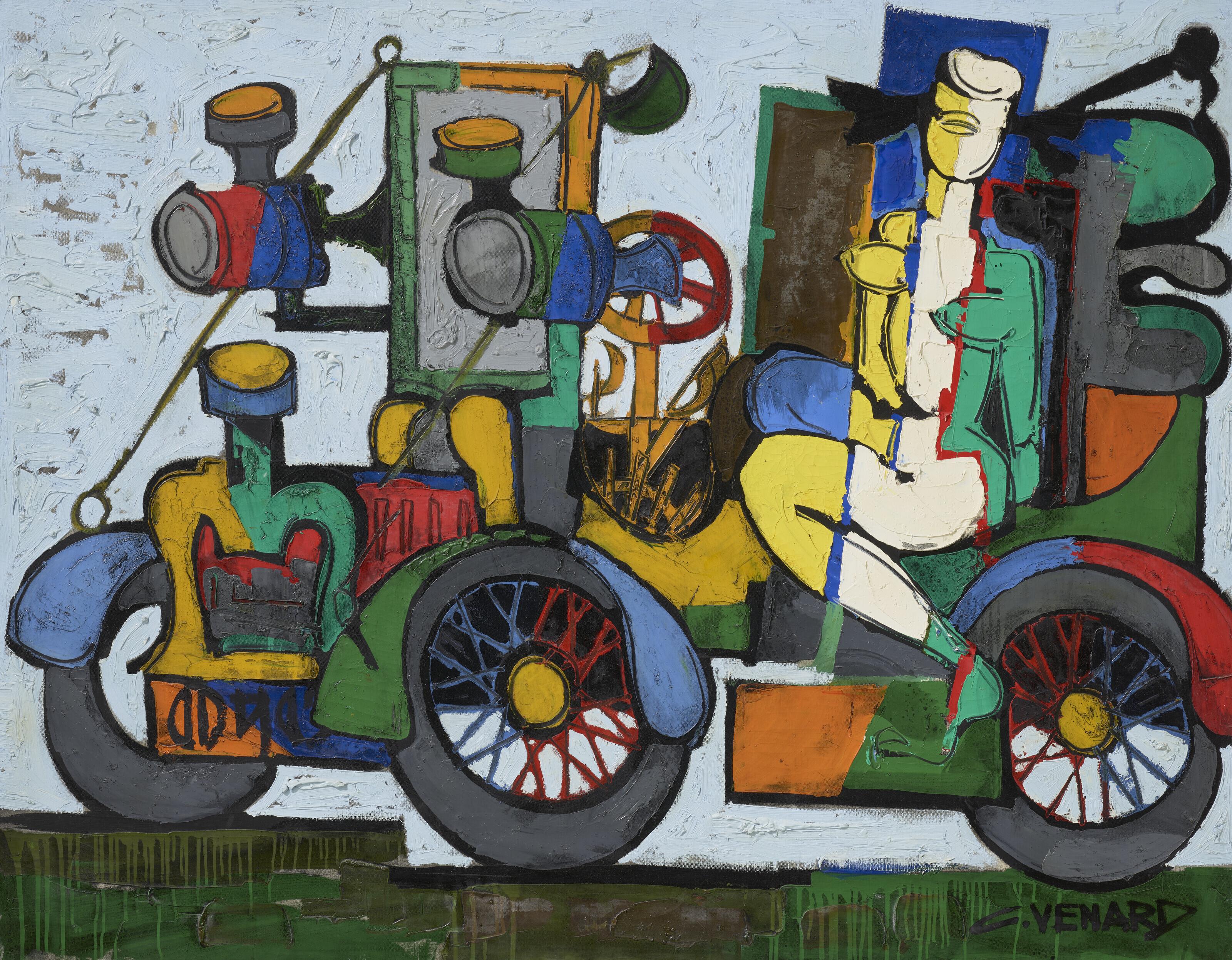 Claude Venard - Femme sur tracteur