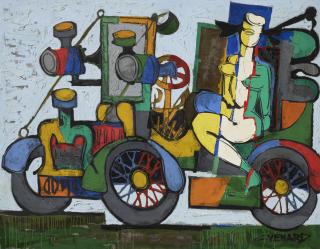 Claude Venard - Femme sur tracteur
