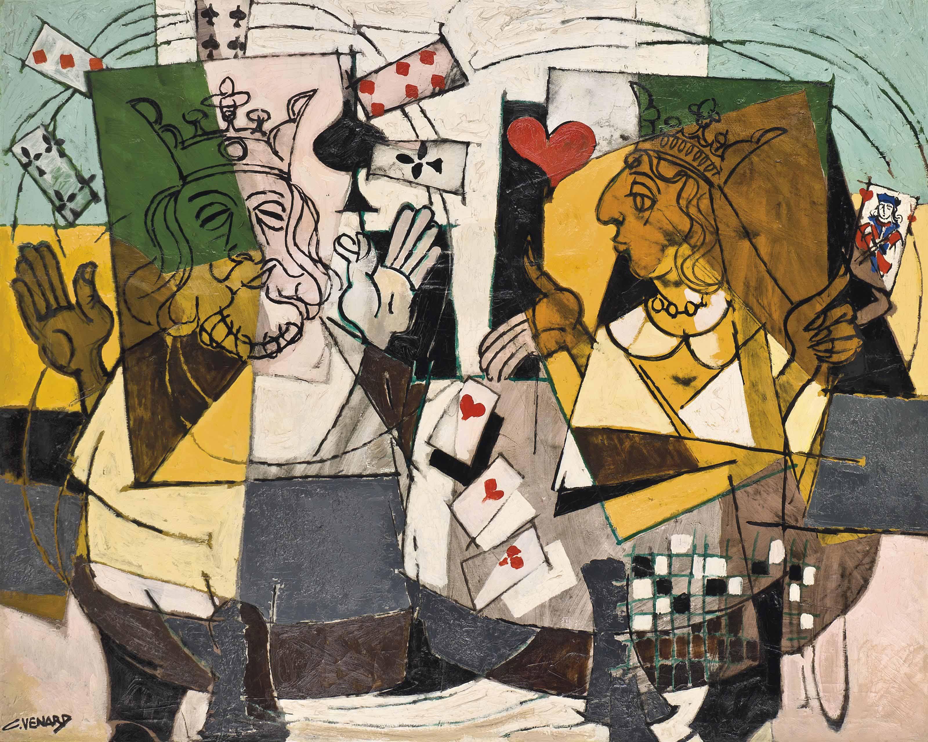 Claude Venard - La partie de cartes