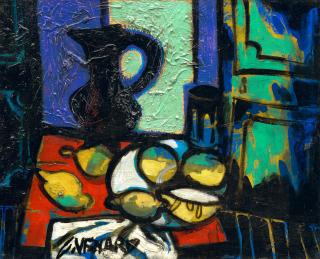 Claude Venard - Les citrons 12 1/4 x 15 1/4 in. (31.0 x 39.0 cm)