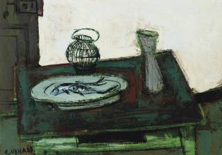 Claude Venard - Nature Morte Aux Poissons