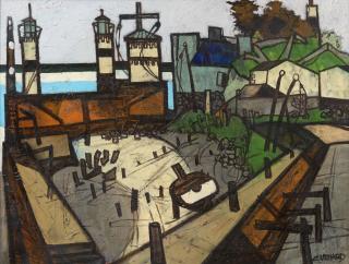 Claude Venard - Paysage portuaire