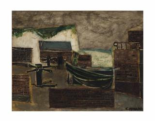 Claude Venard - Port Breton, Harbon Scene