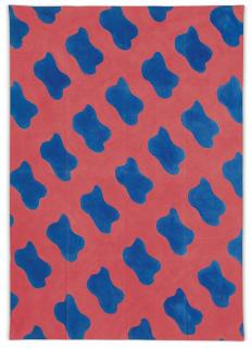 Claude Viallat - Sans Titresigned And Dated 68; Methylene Blue On Tinted Canvas.