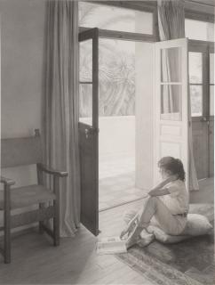 Claudio Bravo - Interior with Girl