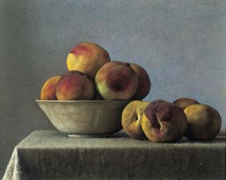 Claudio Bravo - Naturaleza muerta, duraznos