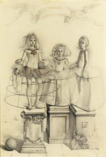 Claudio Bravo - Retrato de Isabel, Cristina, y Maria Moreno Salamanca