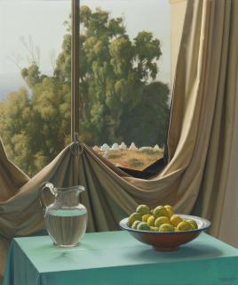 Claudio Bravo - Still Life With Landscape