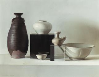 Claudio Bravo - Vasijas de porcelana