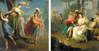Claudio Francesco Beaumont - Armida enchanting Rinaldo; and The warriors in Armida\'s garden