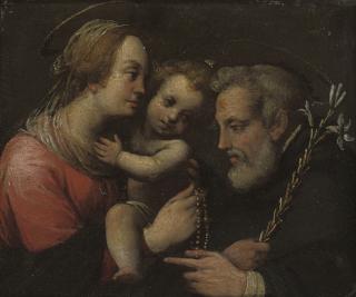 Claudio Ridolfi - The Madonna and Child with Saint Dominic