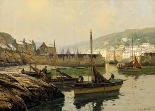 Claus Bergen - A Cornish fishing village