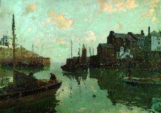 Claus Bergen - Fischer in der Hafeneinfahrt von Polperro (Cornwall)