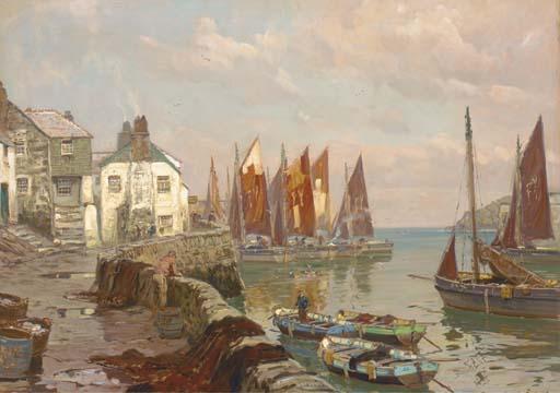 Claus Bergen - The Fowey fishing fleet in harbour