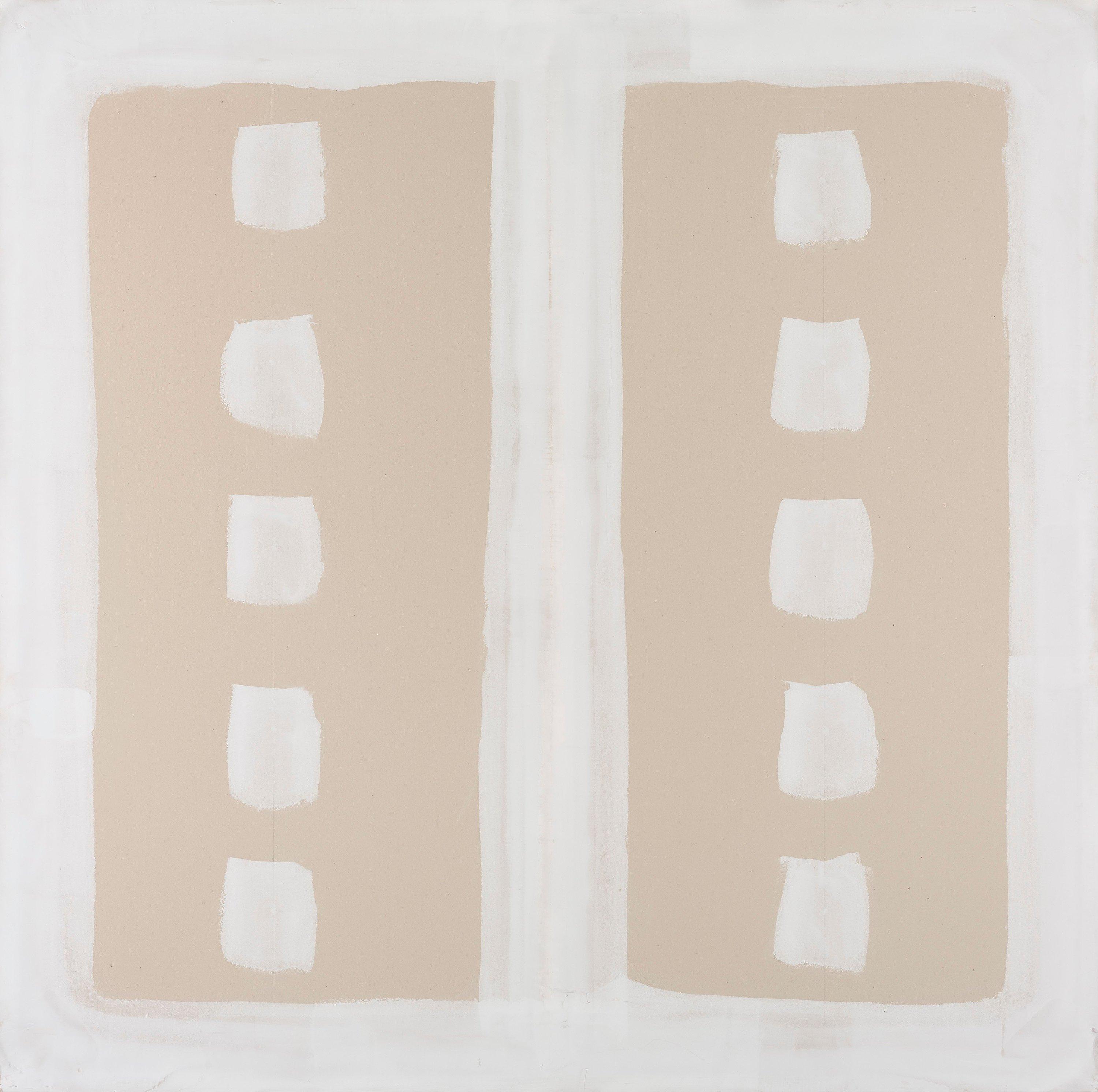 Clay Ketter - \'White over grey wall painting\'