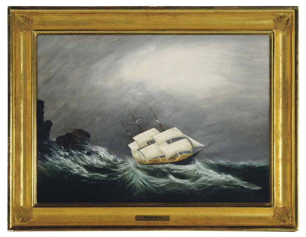 Clement Drew - A three master in a storm