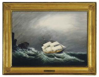 Clement Drew - A three master in a storm