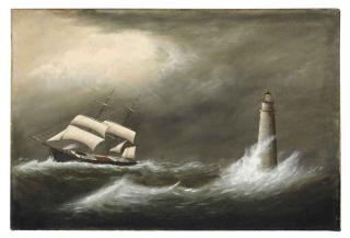 Clement Drew - Ship passing Minot\'s Light
