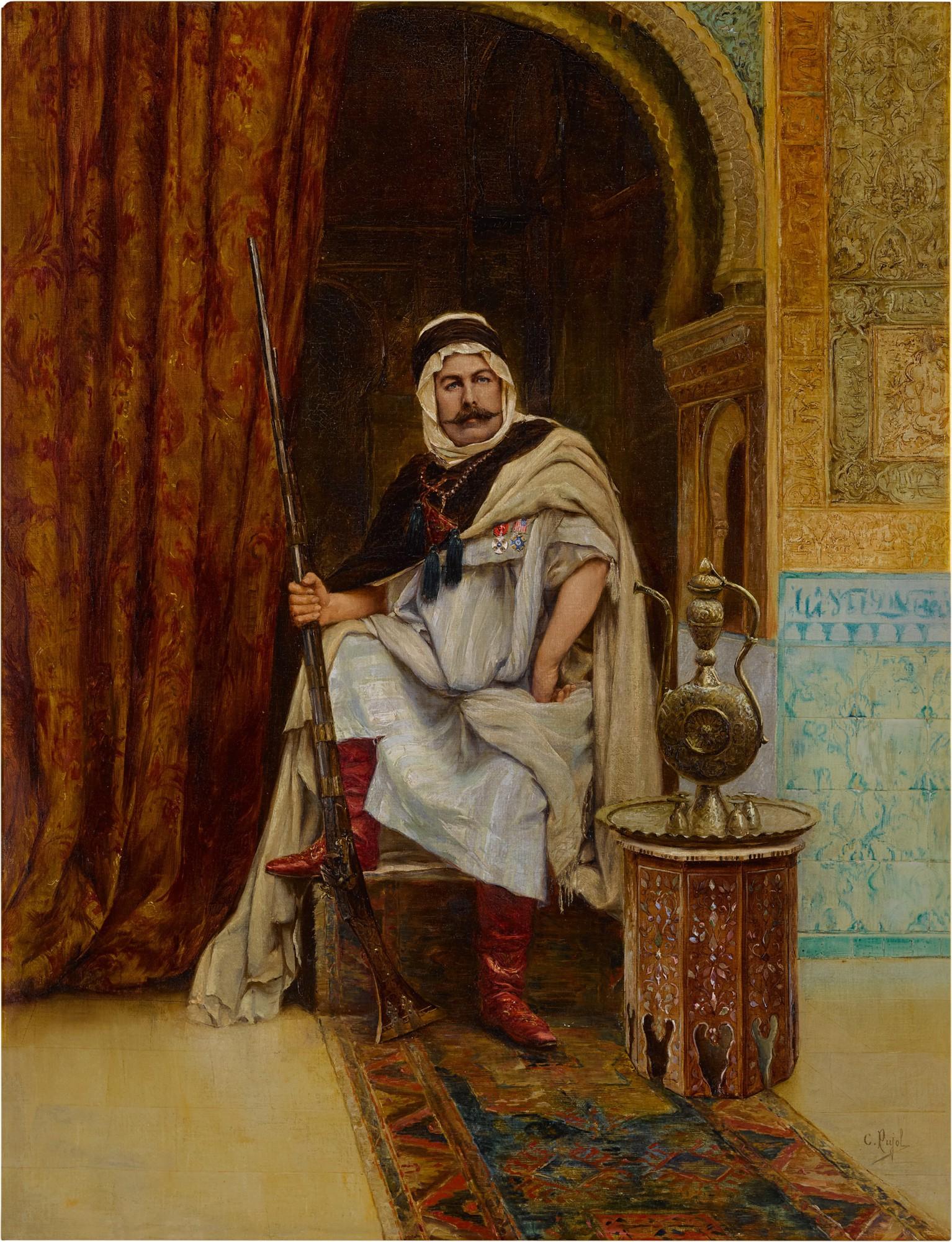 Clemente Pujol de Gustavino - An Arab Guardsman at Rest