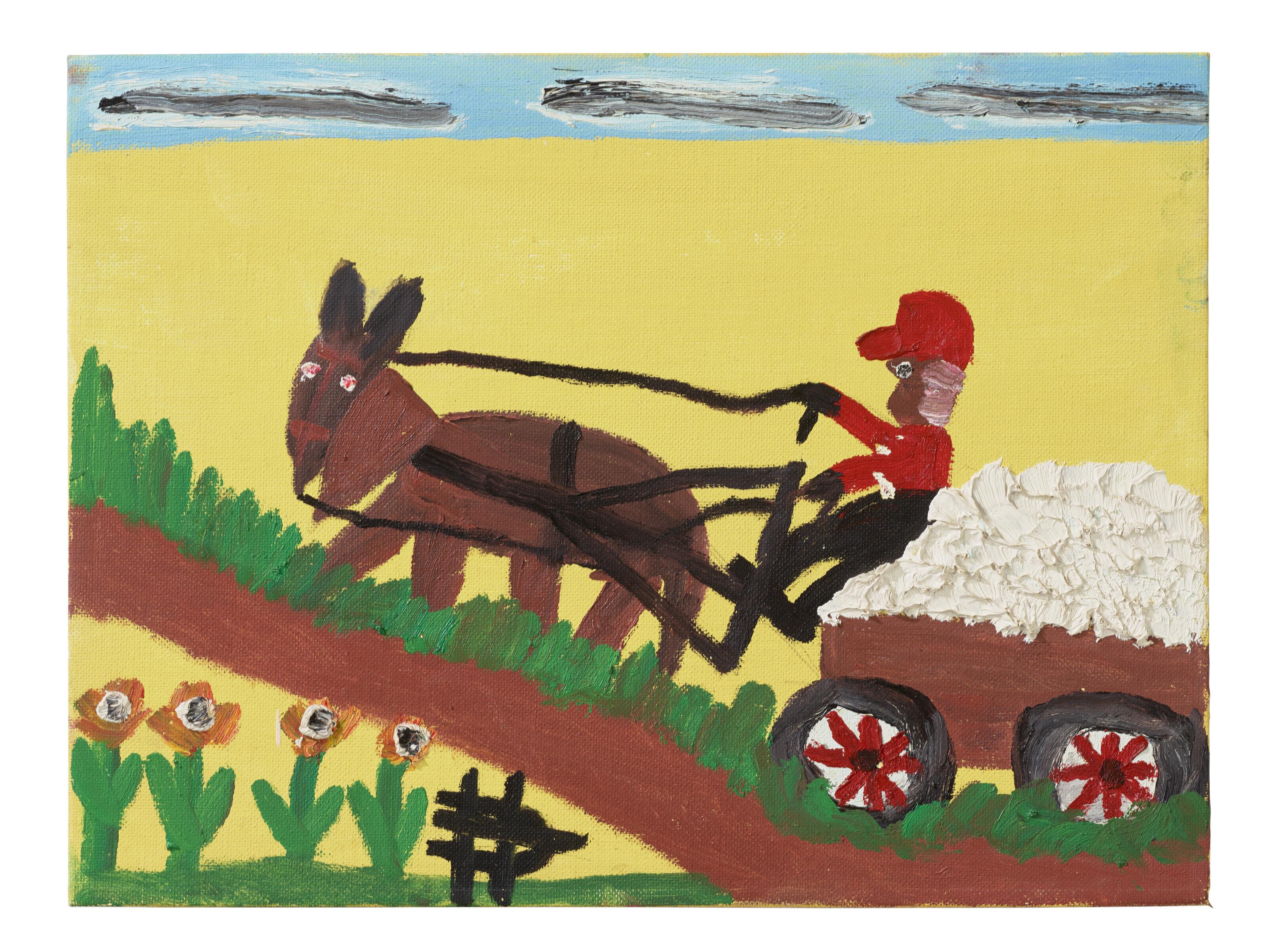 Clementine Hunter - Cotton Cart