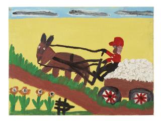 Clementine Hunter - Cotton Cart
