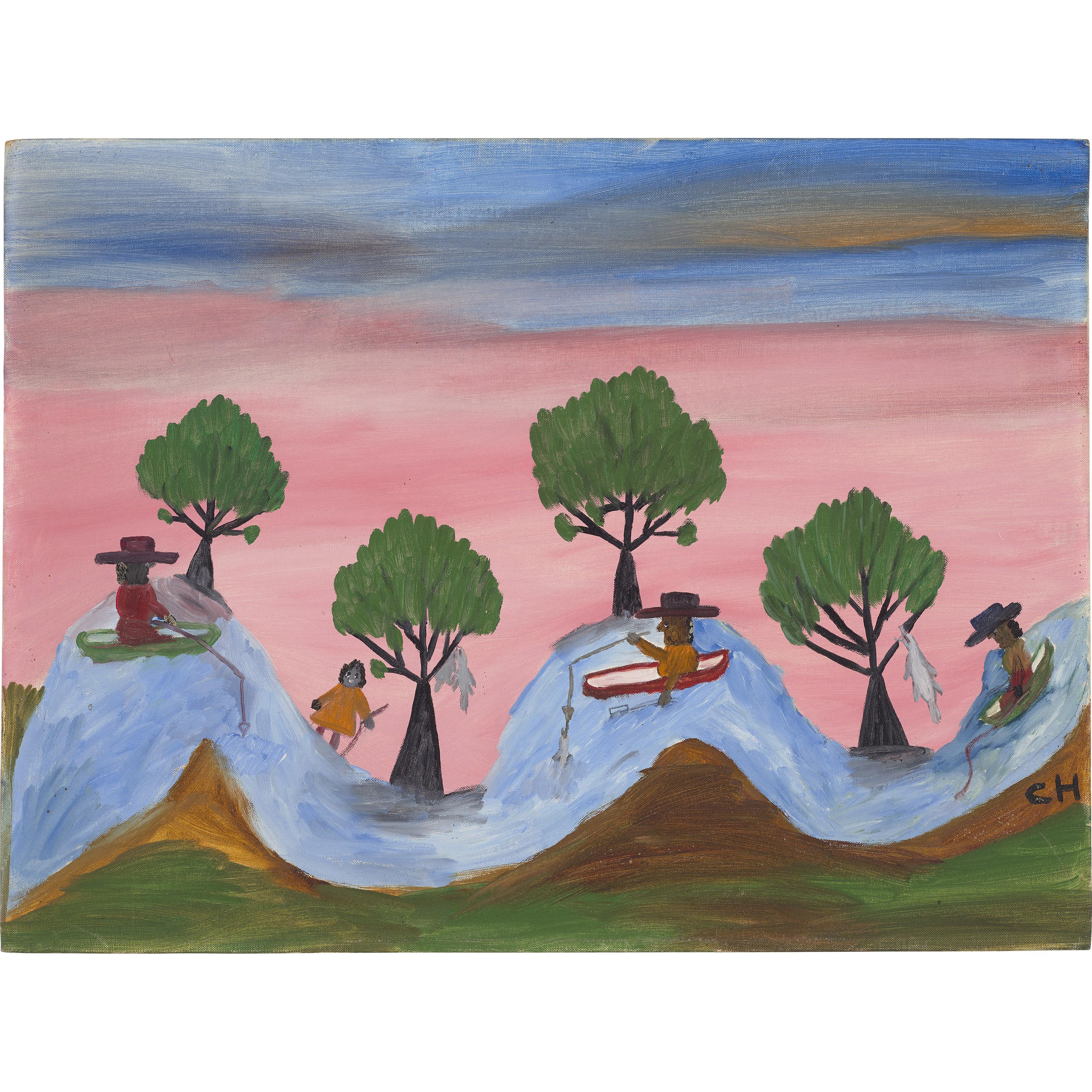 Clementine Hunter - Fishing, 1956