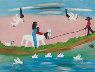 Clementine Hunter - Flight into Egypt.