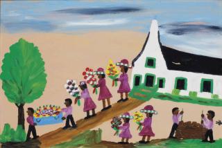 Clementine Hunter - Funeral Scene