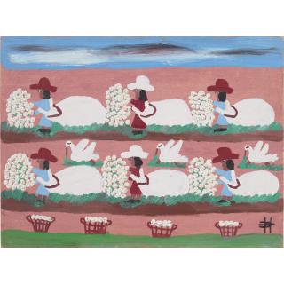 Clementine Hunter - Picking Cotton, 1973