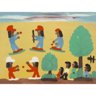 Clementine Hunter - Playing Baseball, 1970s