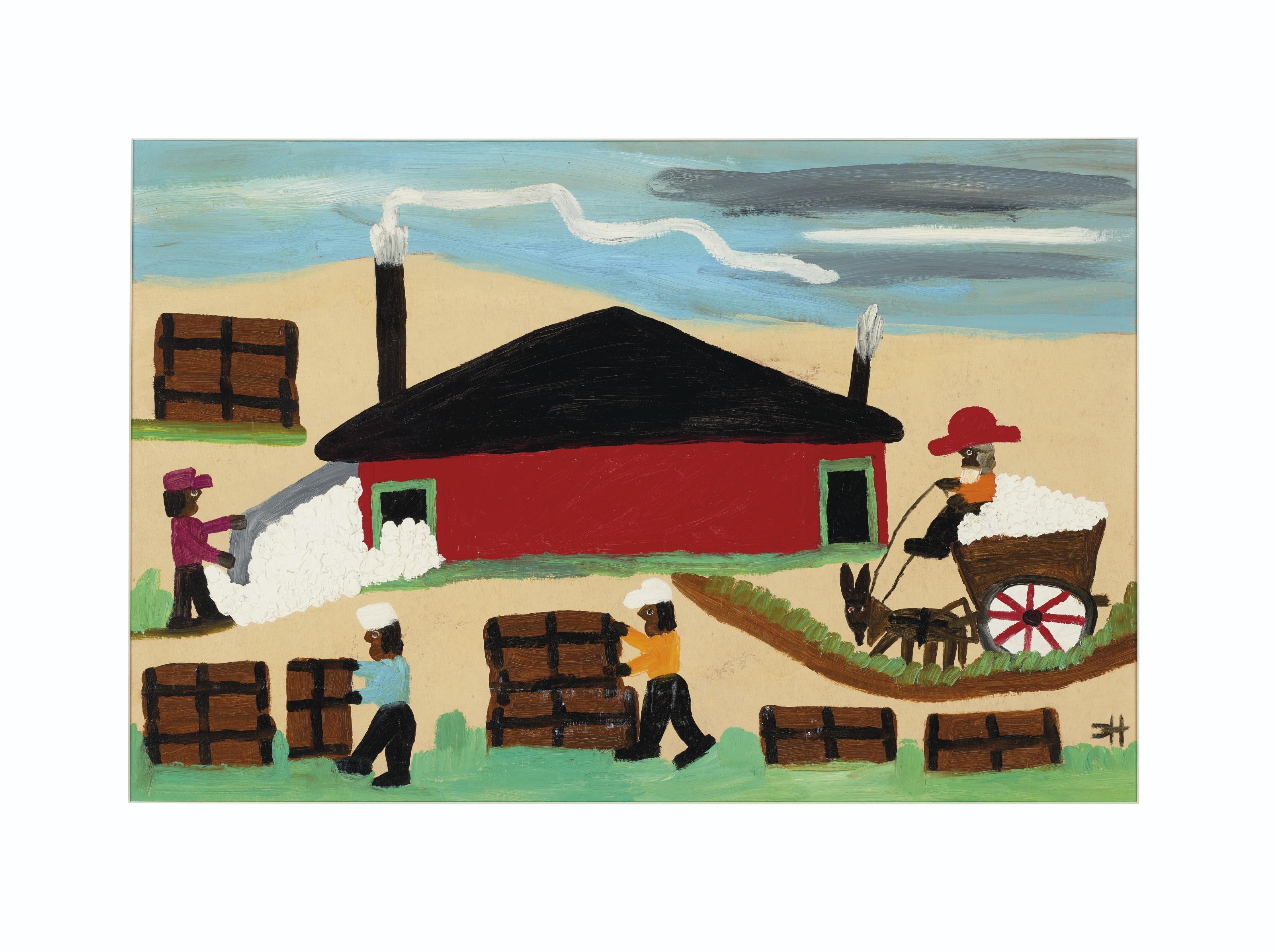 Clementine Hunter - The Cotton Gin, 1965