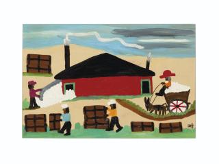 Clementine Hunter - The Cotton Gin, 1965