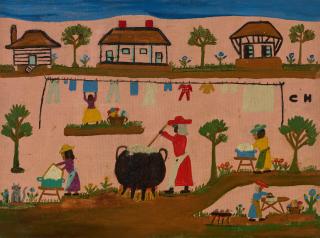 Clementine Hunter - Wash Day, Melrose