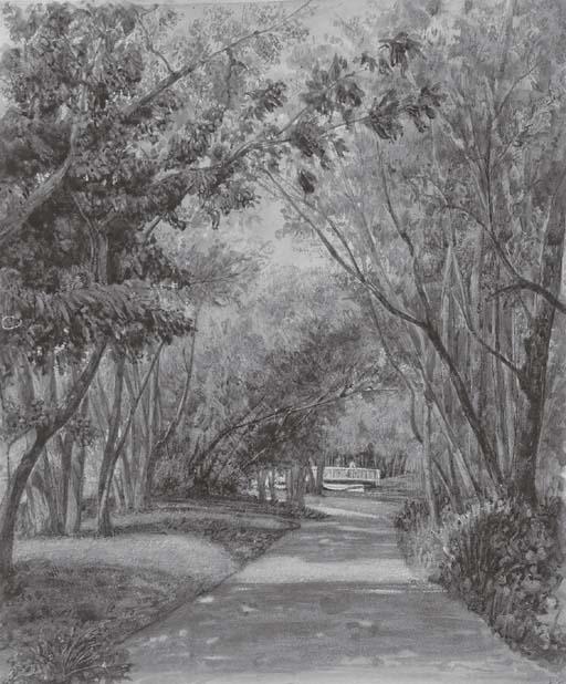 Clémentine, Princesse D\'Orléans - Une avenue du parc au château de Neuilly