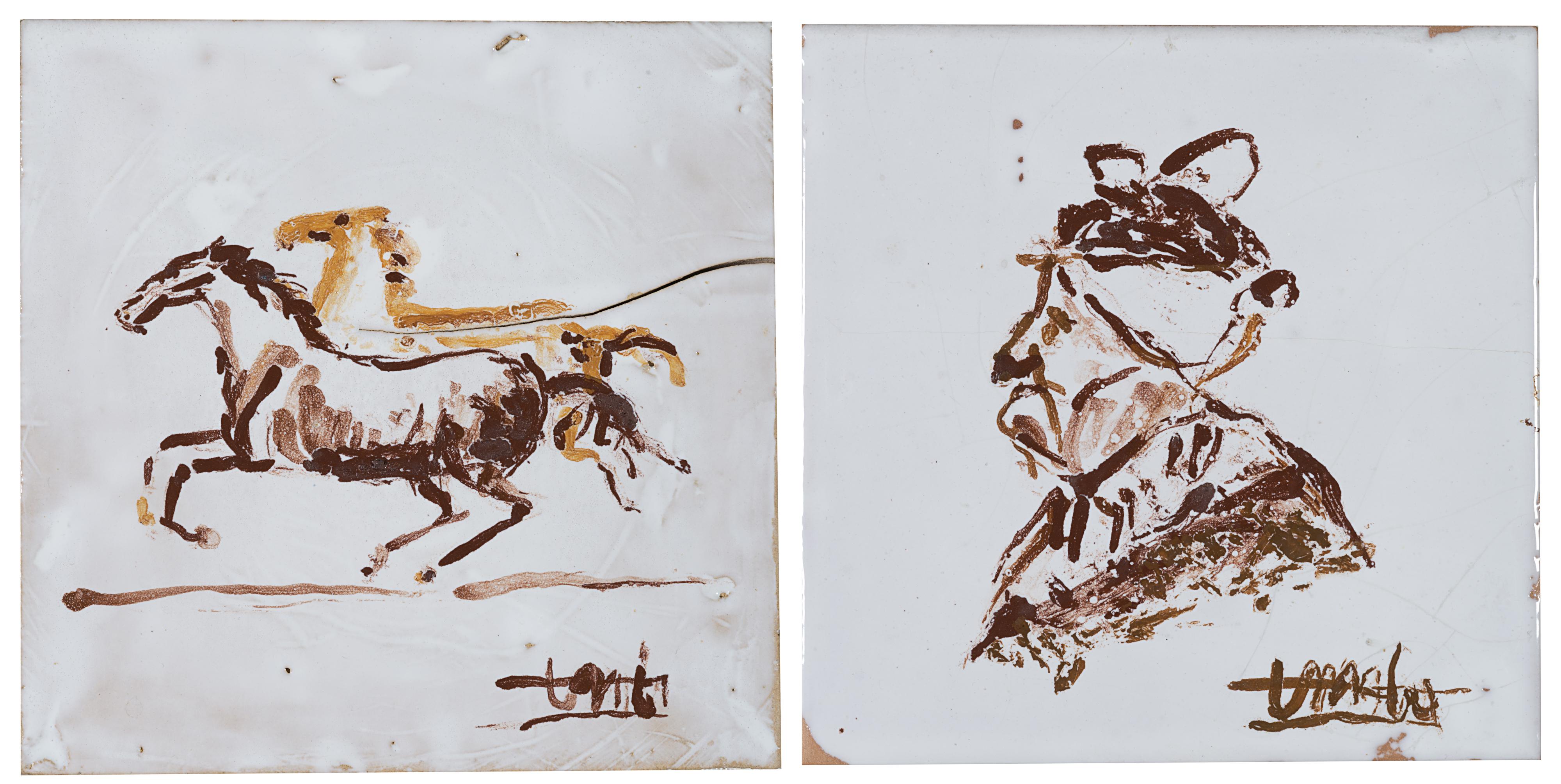 Cleto Tomba - Cavalli in corsa