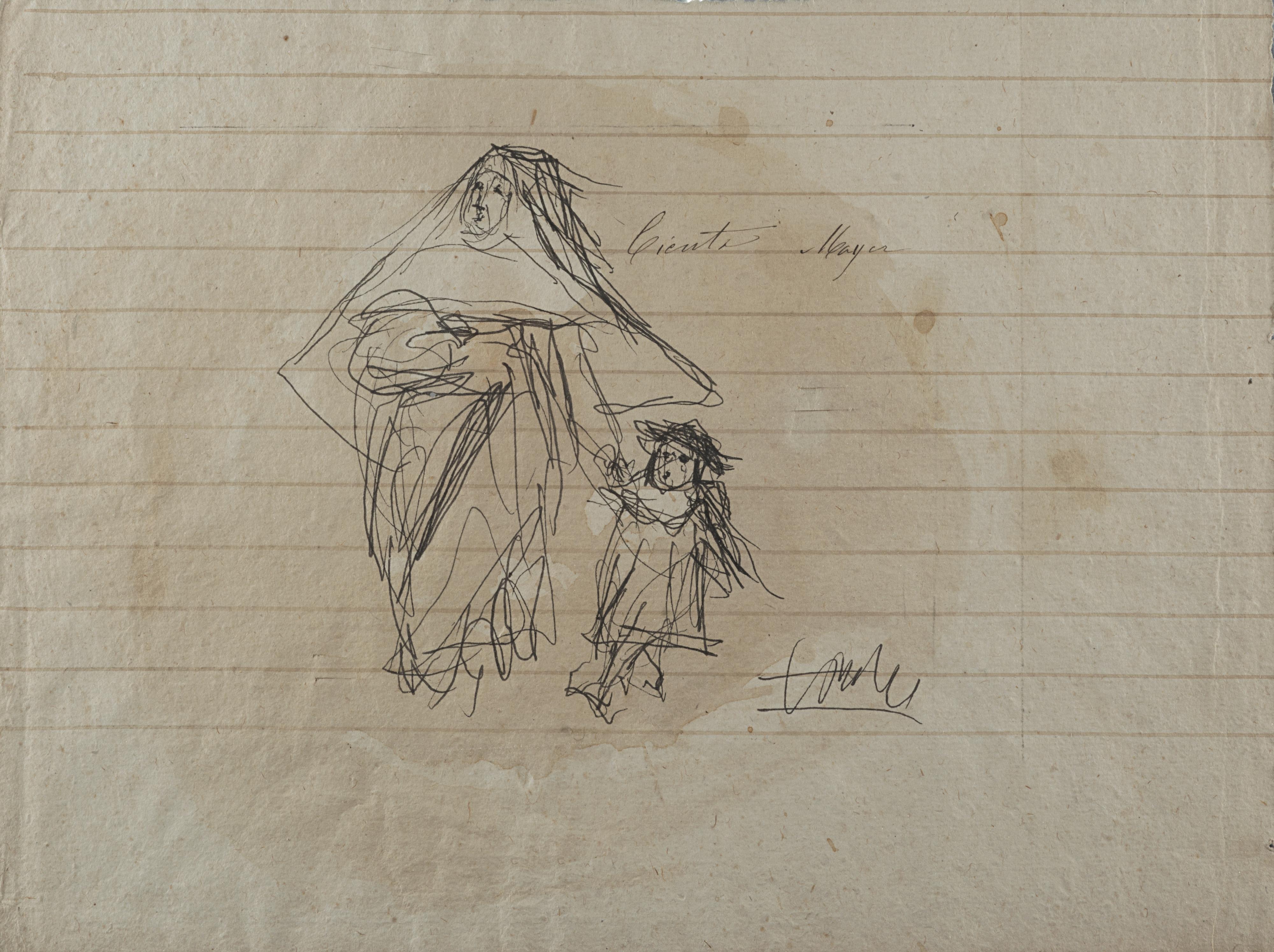 Cleto Tomba - Suora con bambina