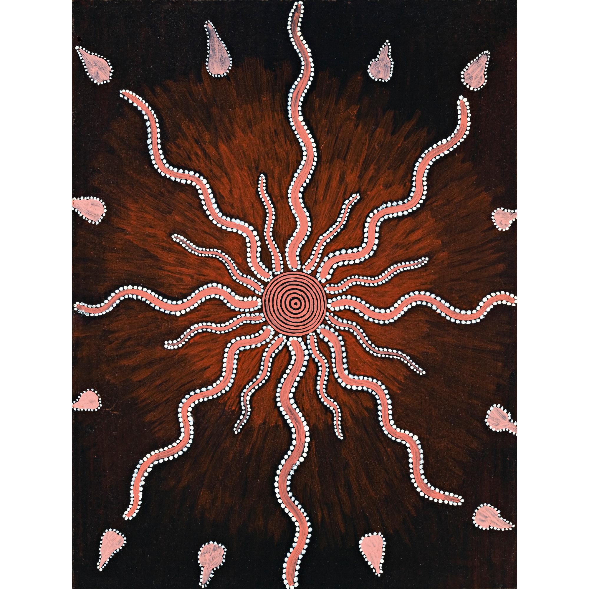 Clifford Possum Tjapaltjarri - Bush Fire Dreaming At Warlugulong