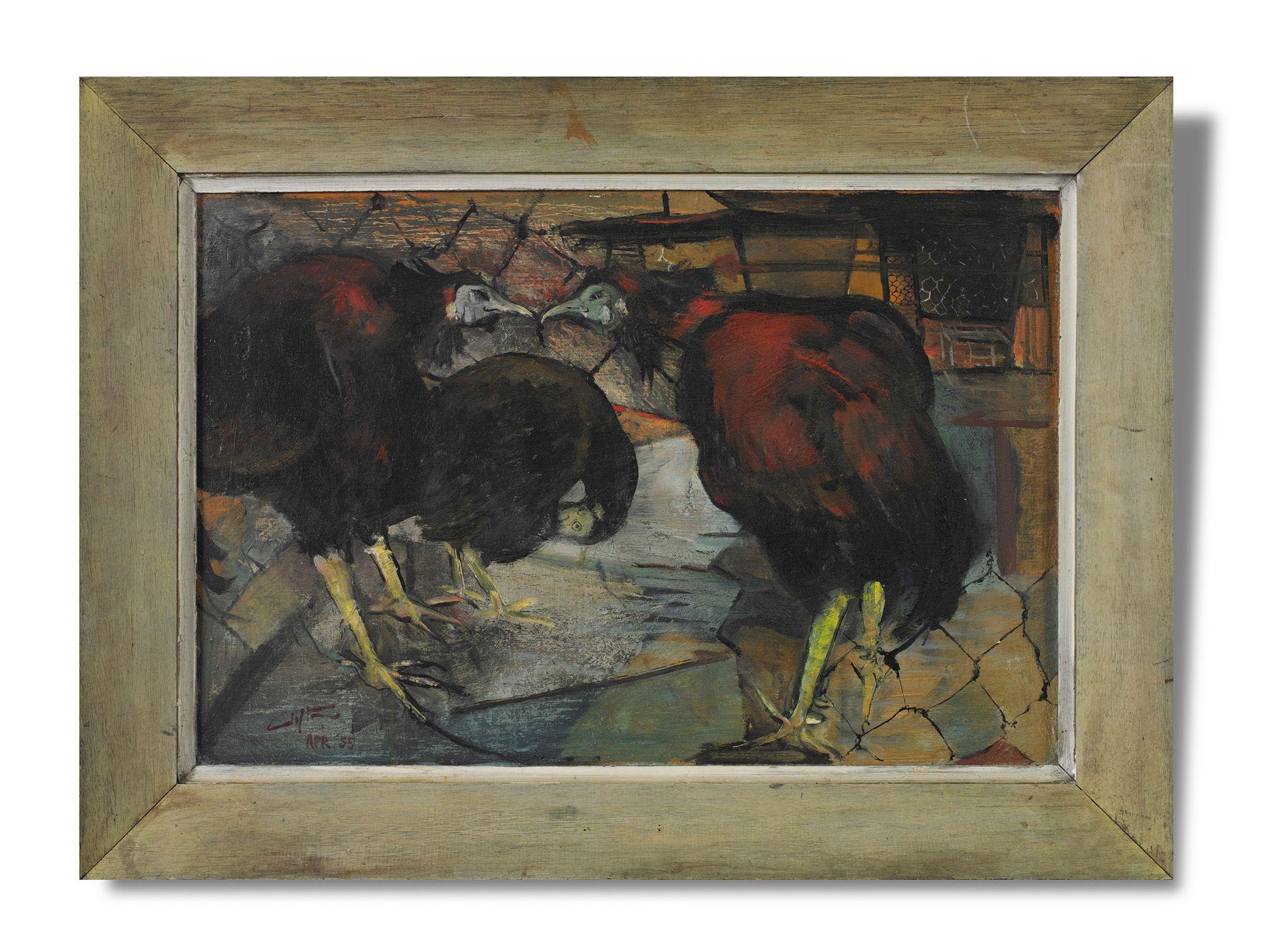 Clifton Pugh - Roosters, 1955