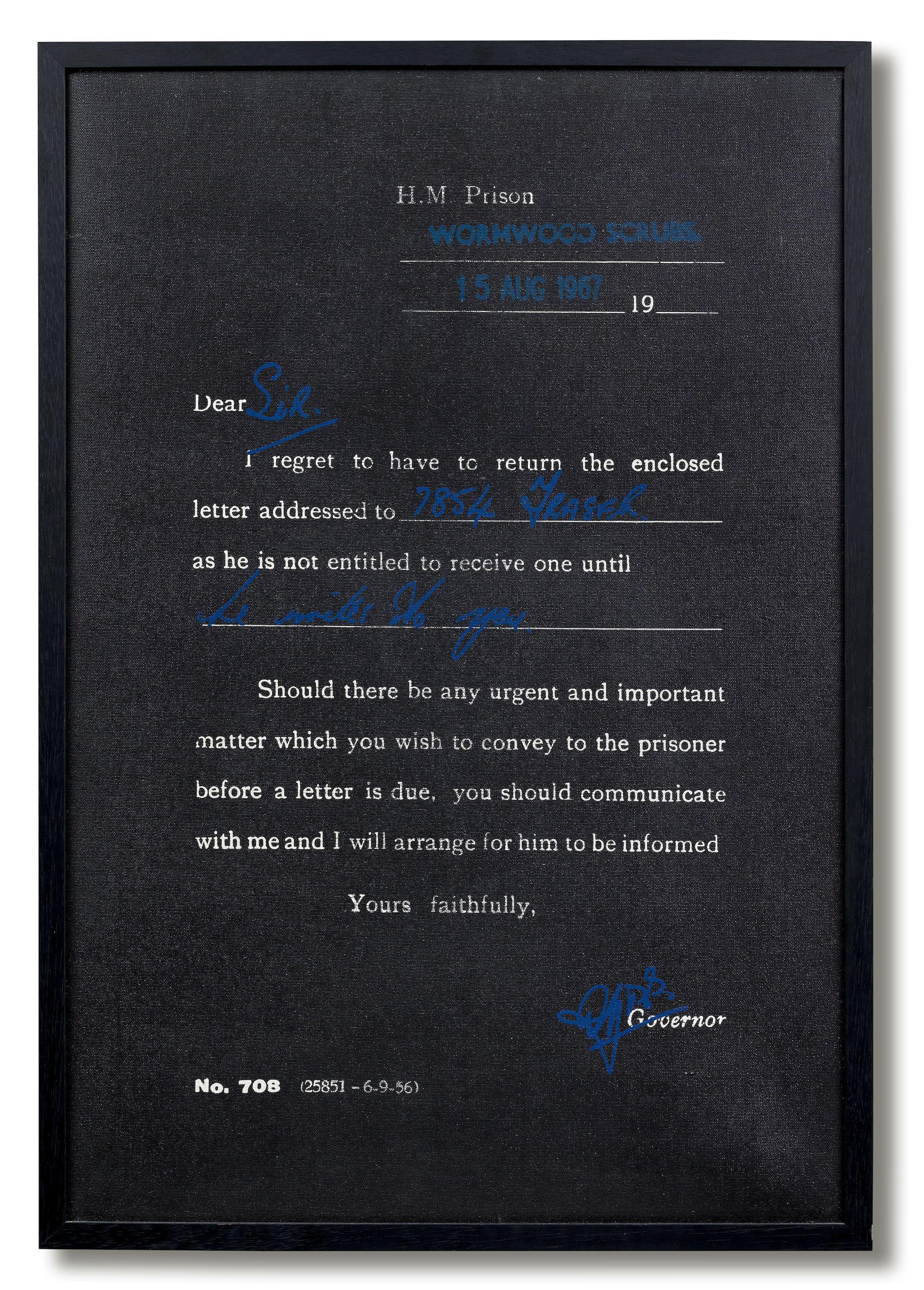 Clive Barker - Letter From Prison (7854 Fraser 1969)