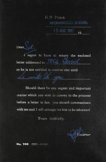 Clive Barker - Letter From Prison (7854 Fraser 1969)