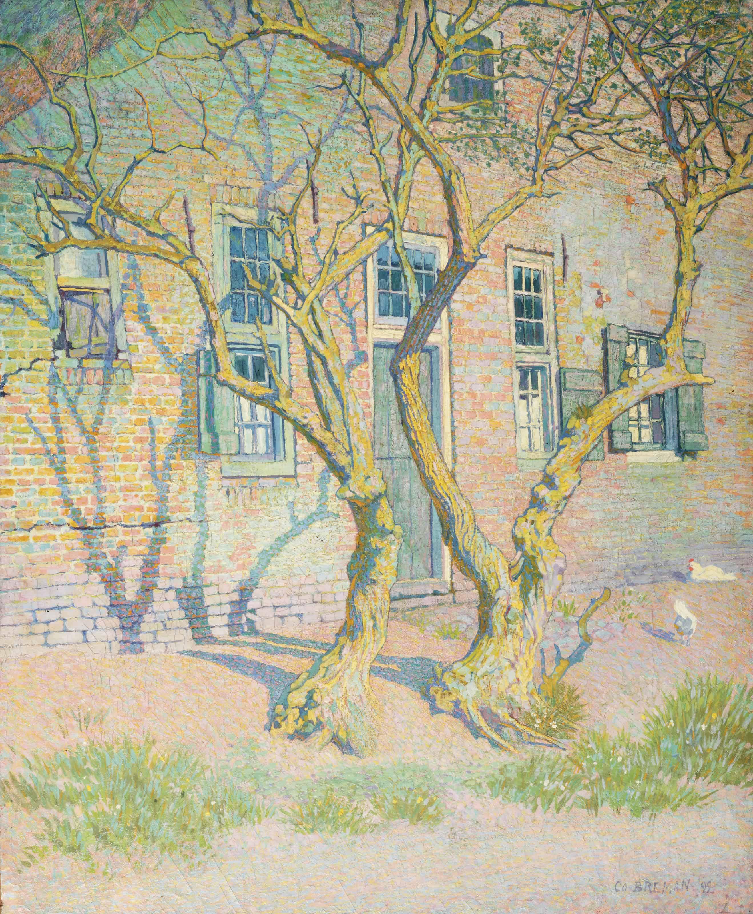 Co Breman - Trees in front of a farm