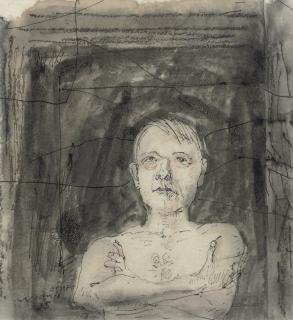 Co Westerik - Naakte man met armen over elkaar