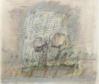 Co Westerik - Plantvruchten buiten in avondrood